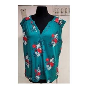 Camisetas de algodón para mujer Diseño personalizado en forma de V para fiestas de verano Estilo informal Lavado enzimático Mejor precio Exportador indio directo - Product Image 4