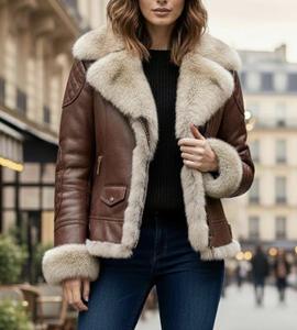 Veste de moto moderne unisexe en cuir poli avec des caractéristiques respirantes, coupe-vent, imperméables et écologiques - Product Image 1