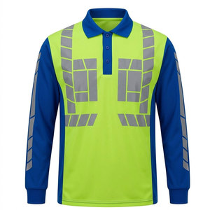 Chemises polo professionnelles à manches longues pour hommes, uniformes de travail, chemises à col pour le bureau, les services et les activités de plein air - Product Image 1