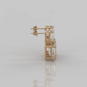 ต่างหูทรงหยดน้ำคู่ประดับมอสซาไนต์ทรงเหลี่ยมมรกต เงินแท้ 925 ดีไซน์ทันสมัย เหมาะสำหรับผู้หญิง เป็นของขวัญในโอกาสแต่งงาน งานหมั้น งานครบรอบ หรืองานปาร์ตี้ - Product Image 4