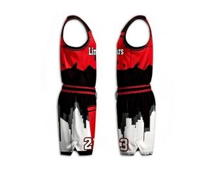 Maillot de basketball personnalisé avec logo imprimé, respirant, anti-UV, anti-bactérien, en tissu mesh 100% polyester, col en V court, bretelles réglables - Product Image 2