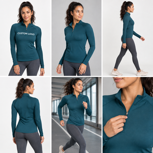 Usine de vêtements de sport sur mesure OEM – Haut de compression extensible quatre directions pour femme, couche de base performante, sensation légère, pour un style de vie actif - Product Image 4