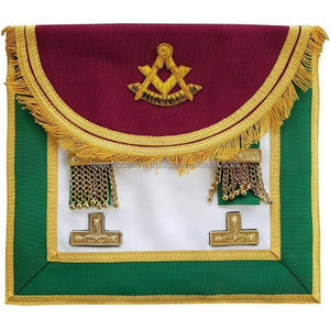 ผ้ากันเปื้อนสก็อตสำหรับพิธีกรรมคุณภาพระดับพรีเมียมผ้ากันเปื้อนลายสก็อตสำหรับงานฝีมือแบบผ่านมาคุณภาพระดับพรีเมียมสีเขียวและน้ำตาล - Product Image 1