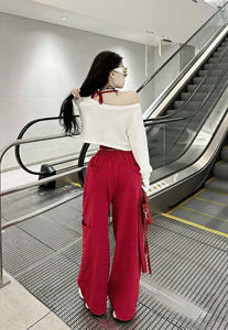 ชุดเซ็ตสองชิ้นสำหรับผู้หญิง ดีไซน์ใหม่ พิมพ์ลายตามสั่ง สวมใส่สบาย ระบายอากาศได้ดี เป็นมิตรต่อสิ่งแวดล้อม เอวสูง ผ้าฝ้ายผสมสแปนเด็กซ์ ขายาว - Product Image 2