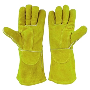 ถุงมือเชื่อมหนังวัวแท้คุณภาพพรีเมียม ทนความร้อน ป้องกันการลวก พร้อมเสริมความแข็งแรงบริเวณฝ่ามือ - Product Image 4