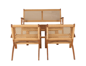 Ensemble de canapés de luxe en bois d'acacia et rotin résistant aux intempéries pour les jardins, les balcons et les hôtels Fabricant du Vietnam - Product Image 6