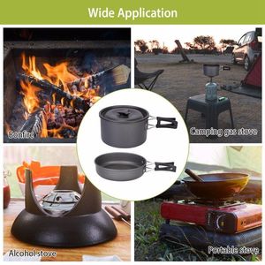 Set di 12 Pezzi di Pentole in Alluminio per Campeggio, Escursionismo e Picnic - Kit da Cucina per Esterni con Pentole, Padelle, Tazza, Forchetta, Cucchiaio e Coltello - Product Image 3