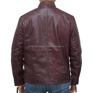 Factory Direct New Custom Genuine Leather <b>Winter</b> Zip up OEM&ODM Service Professional Made Less Price New Men Leather <b>Jacket</b> - Product Image 3