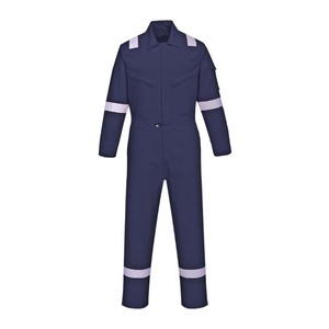 Unisex Navy Blue Reflective Pu Rainwear <b>Work</b> Coverall CE Certified <b>Waterproof</b> Breathable Safety Uniform - Product Image 1