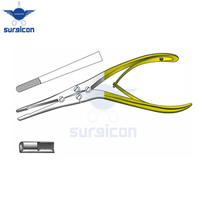 Forceps chirurgical TC-Rubin pour tissus et septum, 21 cm / 8-1/2 pouces, avec pointes en carbure de tungstène TC GOLD pour une précision accrue lors des interventions sur les tissus. - Product Image 4
