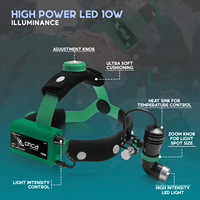Lampe frontale dentaire sans fil OTICA à LED, luminosité réglable, pour examen chirurgical, avec loupes binoculaires, certifiée CE, éclairage chirurgical