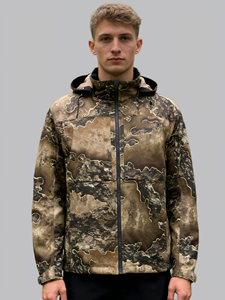 Veste de chasse softshell coupe-vent pour homme, respirante, entièrement zippée, avec col montant et poches poitrine et hanches - Product Image 3