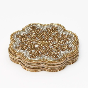 Best Selling <b>Beaded</b> Coaster New Collection Strawberry Shape Decorative <b>Placemat</b> Coaster - Product Image 6