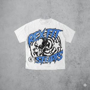 Camiseta de Manga Corta para Hombre, 100% Algodón, Estilo Oversize, con Estampado Gráfico DTG de Banda Negra, Corte Recto, Venta al Por Mayor - Product Image 1