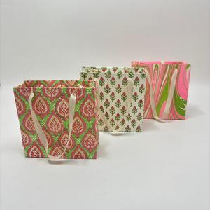 Bolsas de Regalo de Papel Hechas a Mano con Serigrafía y Asas de Cuerda, Bolsas Decorativas para Compras y Empaque - Product Image 3