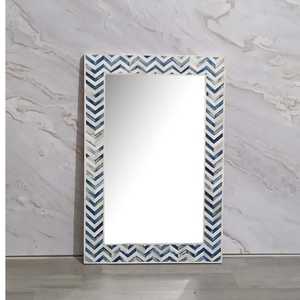Handmade Eco-Friendly Bone Inlay Mirror Frame <b>Leaf</b> Design Cream White for Bedroom <b>Wall</b> <b>Decoration</b> Modern Interior - Product Image 4