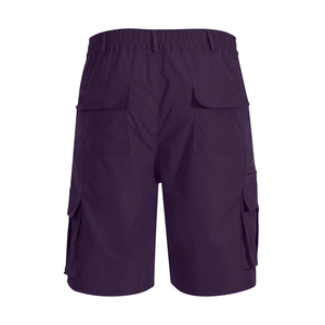 Men's 100% Cotton Eco-Friendly High Quality Durable <b>Cargo</b> <b>Shorts</b> Elastic Waist Solid Color Anti-Wrinkle Quick Dry - Product Image 5