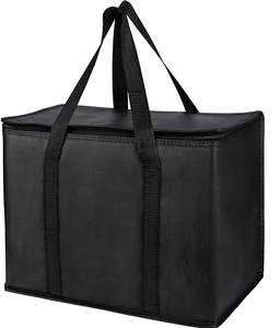 Sacs isothermes en aluminium non tissés personnalisés pour la livraison de repas, sacs de livraison de nourriture thermiques imprimés sur mesure - Product Image 2