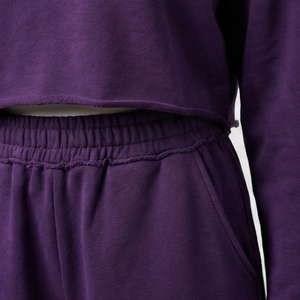 Conjunto de 2 Piezas para Mujer, Sudadera con Capucha de Felpa y Pantalones Cortos, Estilo Casual, Holgado, Largo por Encima de la Rodilla, para Primavera/Verano - Product Image 5
