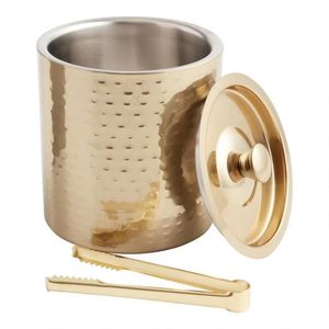 Seau à glace vintage en métal pour le refroidissement du champagne, du vin et des boissons, idéal pour les hôtels, restaurants, bars, fêtes et mariages - Product Image 3