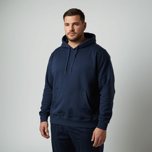 เสื้อฮู้ดดี้ผู้ชายไซส์ใหญ่ ผ้าฝ้ายฟลีซทรงโอเวอร์ไซส์ สไตล์สตรีทแวร์ พร้อมบริการรับผลิตแบบ OEM ODM - Product Image 3