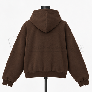 Sweat-shirt à capuche oversize pour femme, marron rose, avec appliqué étoile, en polaire, style streetwear décontracté, coupe classique, pour l'automne - Product Image 2