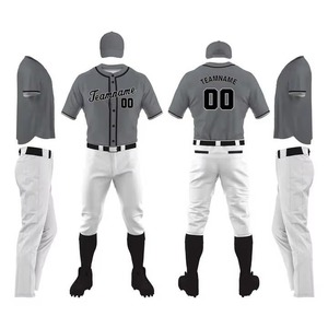 Ensembles d'uniformes de baseball unisexes les plus vendus, respirants, à séchage rapide, antibactériens, 100% polyester, logo personnalisé, uniformes d'équipe - Product Image 4