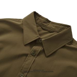 Camisa Elegante de Manga Corta para Hombre, Corte Entallado, Algodón Oxford, Camisa Casual de Vestir, Servicio OEM al por Mayor, Diseño de Logotipo Personalizado - Product Image 2