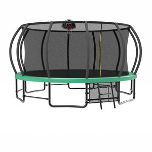 Trampolino Ricreativo da 15 Piedi con Canestro da Basket, Scala, Sacca Porta Scarpe e Rivestimento Galvanizzato Antiruggine - Giocattoli per Saltare - Product Image 5