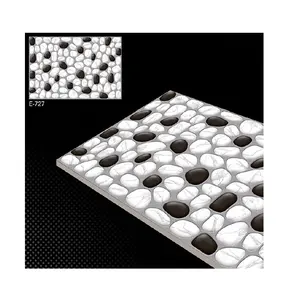Raised black white stone look wall tiles Digital Glazed Printed Ceramic exterior interior living room wall ceramic tiles