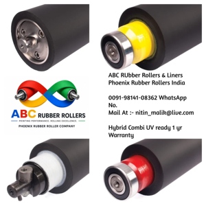 Rouleaux en caoutchouc Heidelberg SM 74 pour presse offset, dureté 22-28 Shore, qualité hybride, compatible UV, garantie 1 an, certifié ISO 9001 CE - Product Image 1