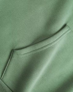Men's Mint Green Hooded Sweatshirt Regular Fit Cotton Fleece Front Print Logo Casual Winter Eco-Friendly Breathable - Product Image 6