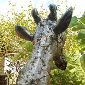 ประติมากรรมยีราฟเหล็กสำหรับสวน สูง 7 ฟุต - Product Image 1