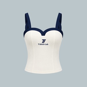 Débardeur côtelé vintage respirant et tendance pour femme, ajusté, avec design et étiquetage personnalisés, 100 % coton - Product Image 1