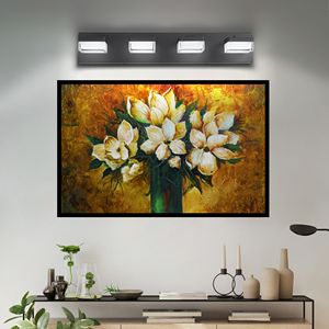 Lampada da Bagno a LED Dimmerabile a 4 Luci, 24W, Luce Bianca Fredda 6000K, Nero Opaco, Illuminazione per Bagno - Product Image 1