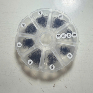 Bases étroites et flexibles avec un adhérence minimale, non rigides ni volumineuses, qualité supérieure, tige pointue en PBT, cils préfabriqués - Product Image 5
