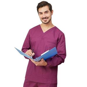 Conjunto de Uniformes Médicos de Manga Larga Unisex de Alta Calidad, Cuello en V, Uniforme de Enfermería para Hospital, Traje de Trabajo Profesional para Médico, Dentista y Laboratorio - Product Image 5