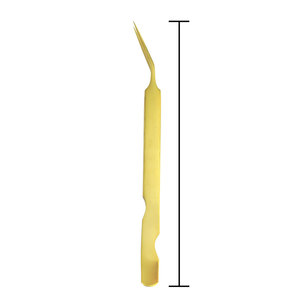 Pinzas para extensión de pestañas, herramienta de precisión para recoger pestañas, aplicador de pestañas de acero inoxidable para trabajos de extensión de pestañas de volumen y clásicas - Product Image 3