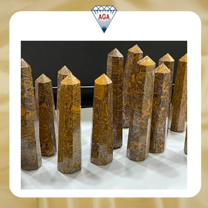 หินแจสเปอร์มารีอามธรรมชาติทรงหอก หินคริสตัลบำบัดเรกิ ช่วยปรับสมดุลจักระ งานแฮนด์เมด ของตกแต่งบ้าน ของขวัญสำหรับการทำสมาธิ - Product Image 6