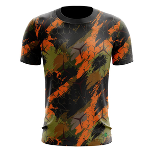 Jersey unisex de manga corta con cuello redondo y estampado completo de plumas |   100% Poliéster |   Transpirable |   Para Todas las Estaciones |   Impresión Digital - Product Image 3