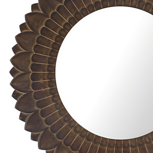 Miroir mural rond en bois sculpté Smart Art, cadre en MDF, design moderne, pour décoration de salle de maquillage ou de dressing - Product Image 5