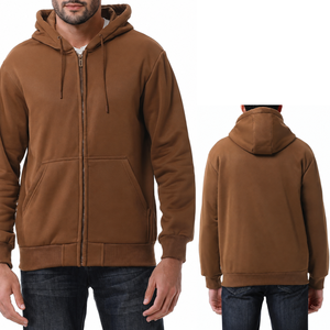 Custom 450gsm Cotton Zip Up Hoodie Oversized Heavyweight Rhinestone <b>Zipper</b> <b>Sweatshirt</b> for Men - Product Image 4