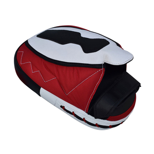 Guantes de Boxeo de Piel Sintética con Cierre de Gancho y Bucle, Correa de Muñeca Ajustable, Unisex para Adultos, Negro, Rojo, Blanco, Entrenamiento de Artes Marciales - Product Image 3