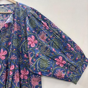 Vestido Casual Midi para Mujer, Tejido 100% Algodón, Liso, Manga Corta, Cintura Imperio, Estilo Babydoll, Cuello en V, Holgado, Funcional - Product Image 4