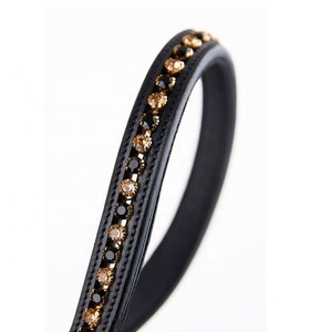 Banda de cejas de cuero cómoda de alta calidad para equipo de caballos Producto al mejor precio con cristal Swarovski - Product Image 1