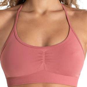 Women Seamless <b>Thin</b> Strap Sports Bra Stretch Fit Gym Yoga Workout Fitness Activewear Custom Logo Wholesale - Product Image 3