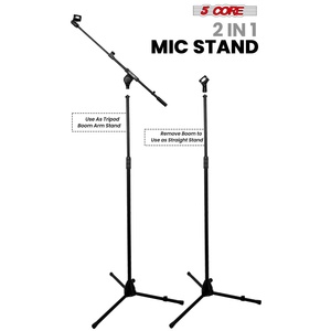Support de microphone 5 tiges, 2 pièces, réglable, 82 pouces, avec bras télescopique en métal de 180 degrés - Product Image 4