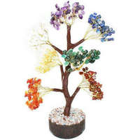Arbre en pierres précieuses 7 chakras sculpté, artisanat écologique, pierres naturelles, Feng Shui, semi-précieuses, méditation, bonsaï, porte-bonheur