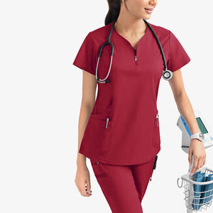 Tenues d'infirmières extensibles et respirantes pour femmes, en polyester et élasthanne, pour hôpitaux et cliniques - Product Image 5