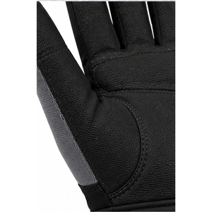 Gants de travail de jardin en cuir PU résistant aux coupures avec revers tricoté, ambidextres, design noir et gris pour usage extérieur - Product Image 5